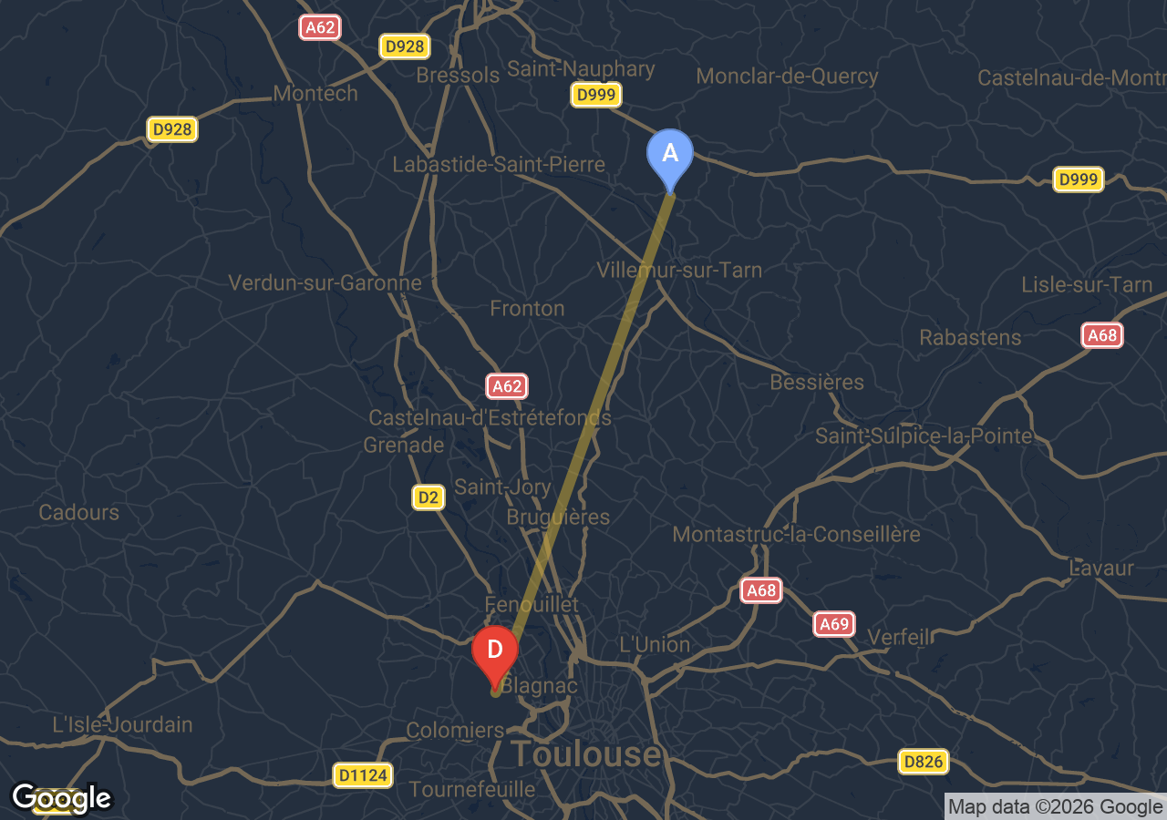 Chauffeur VTC Aéroport Toulouse-Blagnac Varennes (82) — SSINT VTC Tesla Model 3