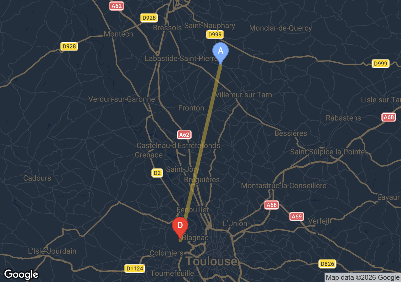 Chauffeur VTC Aéroport Toulouse-Blagnac Villebrumier — SSINT VTC Tesla Model 3