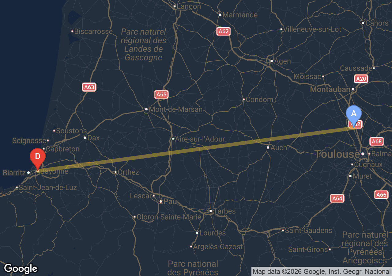 Chauffeur VTC Bayonne Saint-Jory — SSINT VTC Tesla Model 3