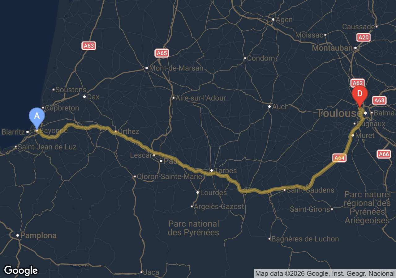 Chauffeur VTC Blagnac Bayonne — SSINT VTC