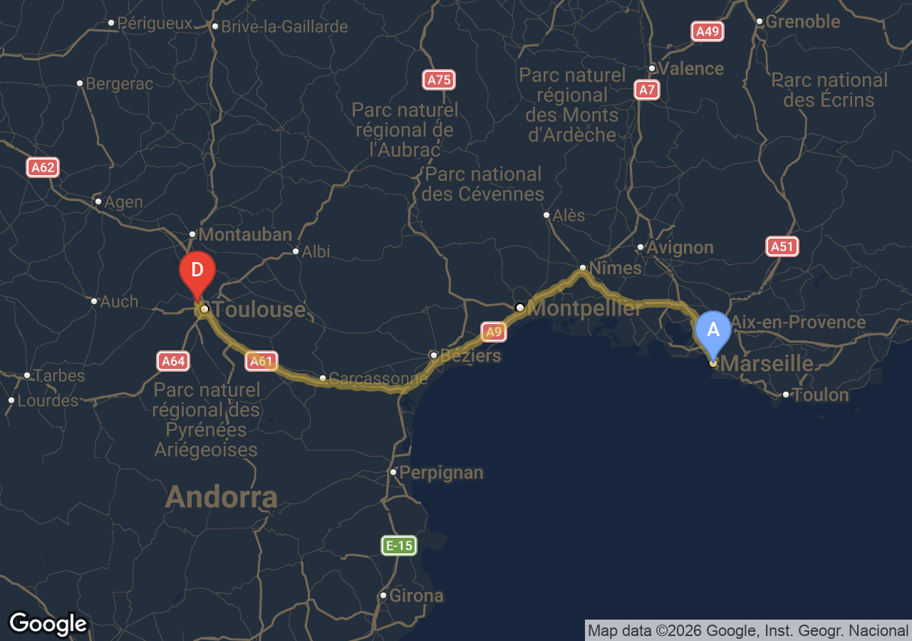 Chauffeur VTC Blagnac Marseille — SSINT VTC Tesla Model 3