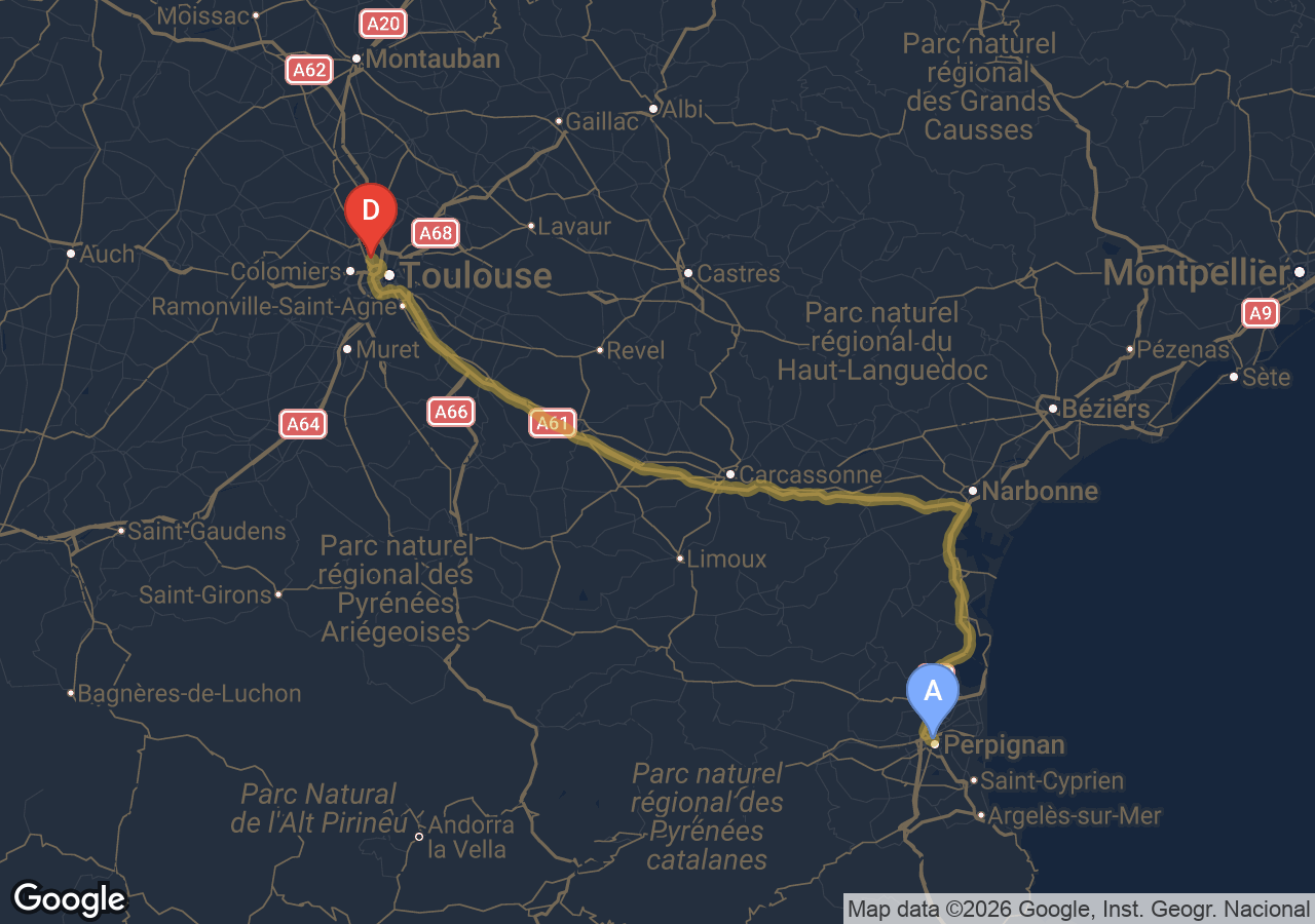 Chauffeur VTC Blagnac Perpignan — SSINT VTC