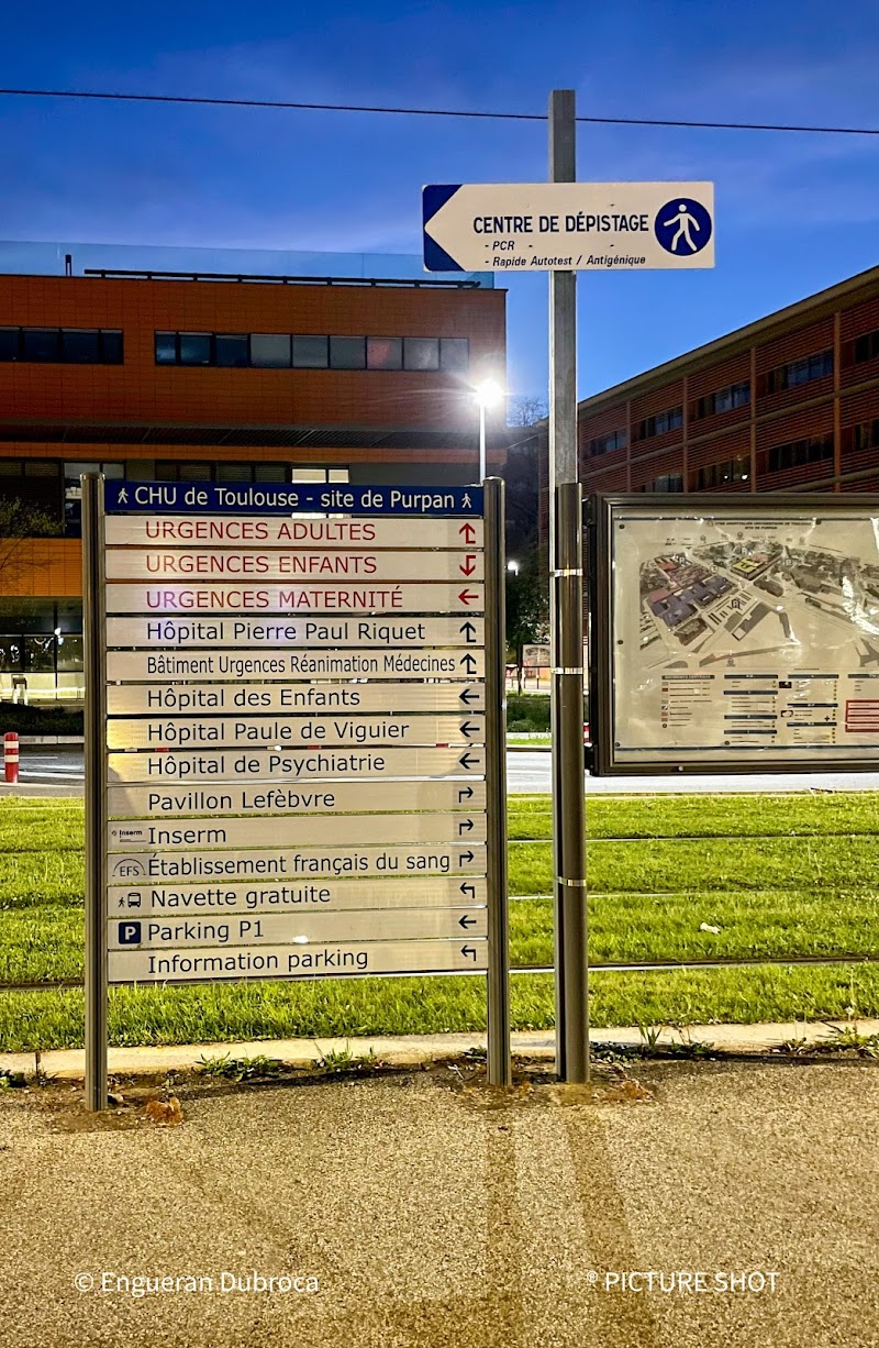 CHU Purpan Toulouse hôpital universitaire — VTC Tesla Model 3 SSINT, transport patients proche aéroport