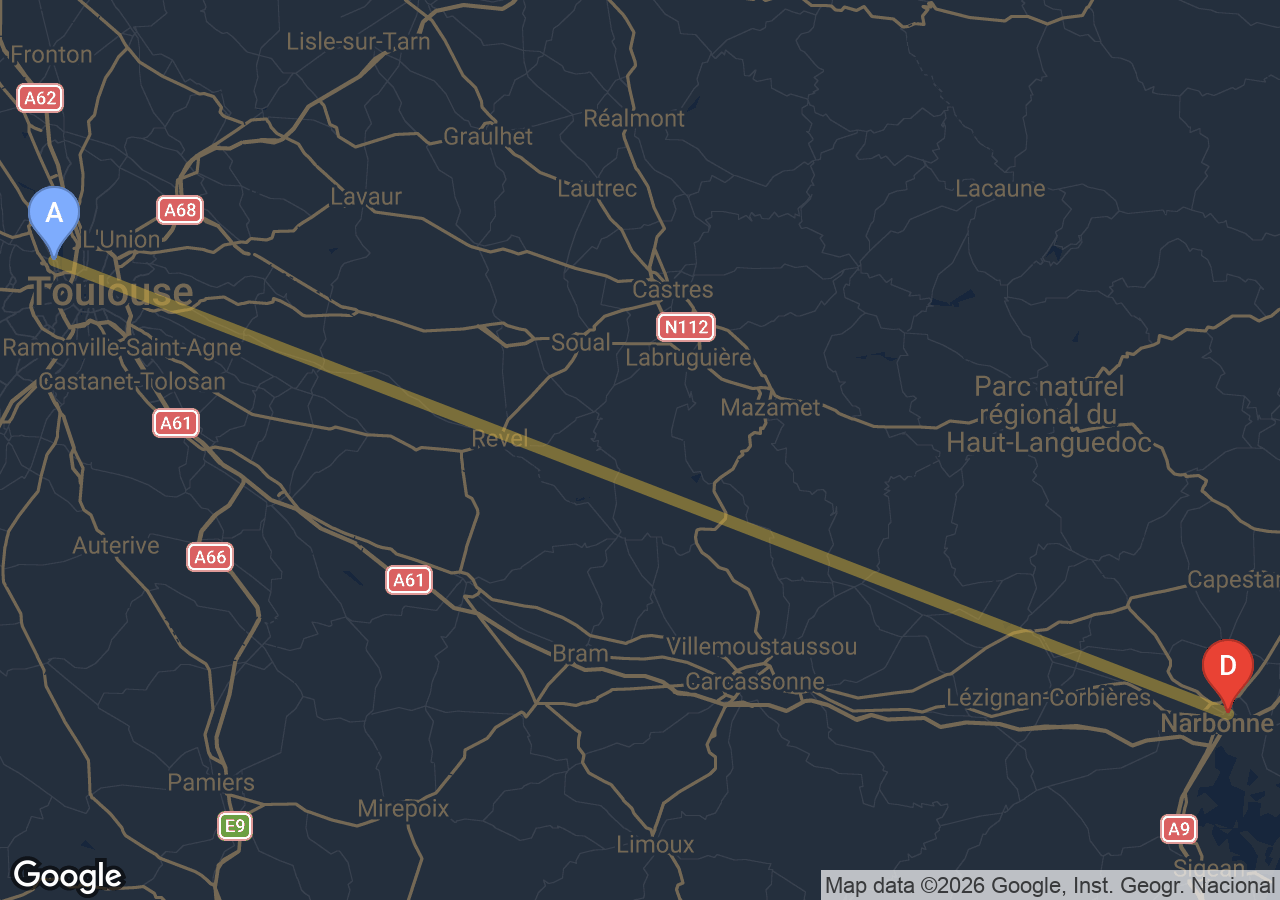 Chauffeur VTC Narbonne Blagnac — SSINT VTC Tesla Model 3