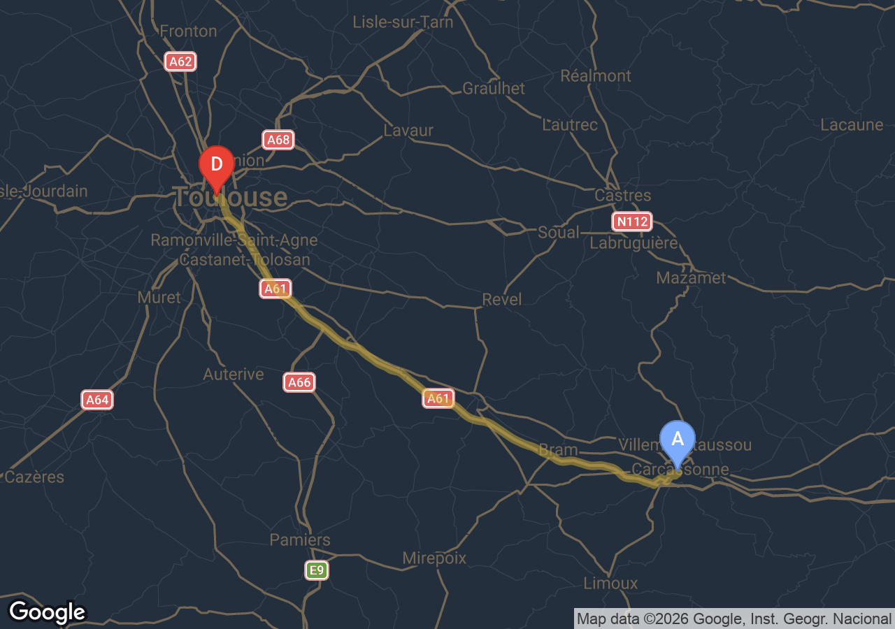 Chauffeur VTC Toulouse Carcassonne — SSINT VTC