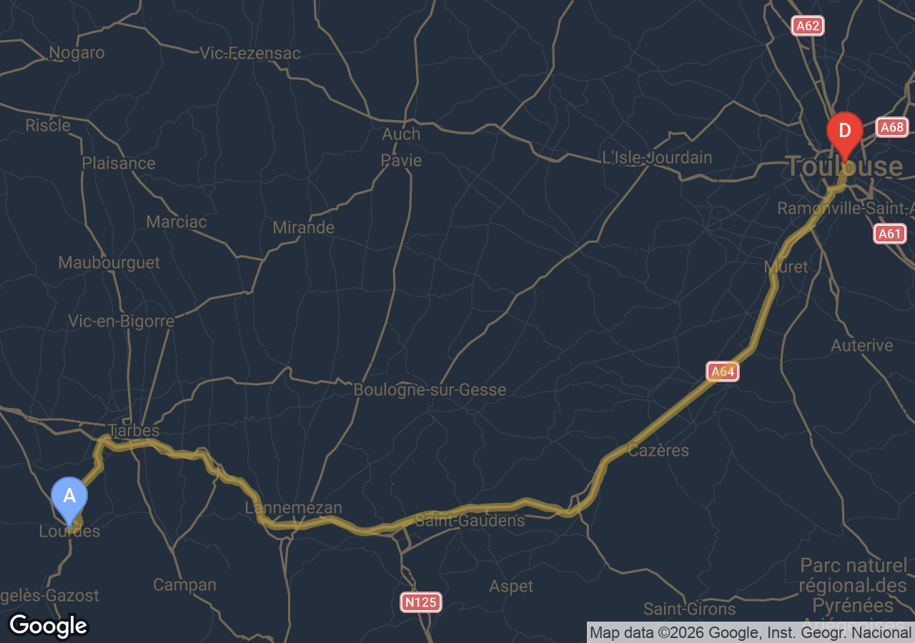 Chauffeur VTC Toulouse Lourdes — SSINT VTC