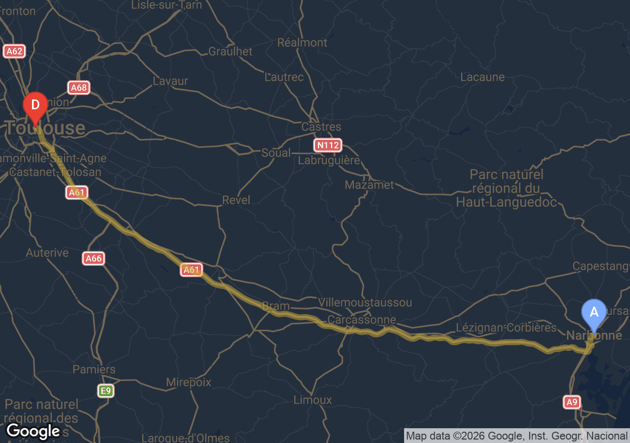 Chauffeur VTC Toulouse Narbonne — SSINT VTC